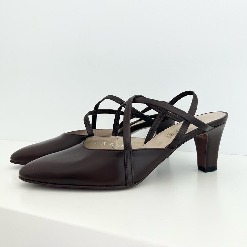 Vintage Yanko Heels Made in Spain with Serial Number, Brown Size 6, Never Worn